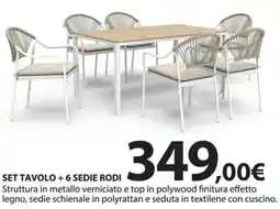 Kreo Brico e Casa Set tavolo + 6 sedie rodi offerta