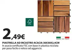 Kreo Brico e Casa Piastrella ad incastro acacia offerta