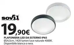 Kreo Brico e Casa Sovil plafoniera led da esterno IP65 offerta