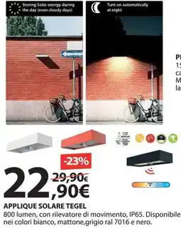 Kreo Brico e Casa Applique solare tegel offerta