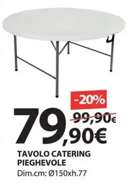 Kreo Brico e Casa Tavolo catering pieghevole offerta