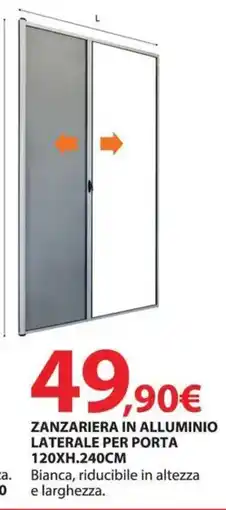 Kreo Brico e Casa Zanzariera in alluminio laterale per porta offerta