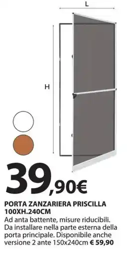 Kreo Brico e Casa Porta zanzariera priscilla offerta