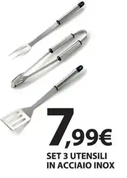 Kreo Brico e Casa Set 3 utensili in acciaio inox offerta