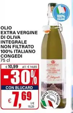 Il Gigante Olio extra vergine di oliva integrale non filtrato 100% italiano CONGEDI offerta