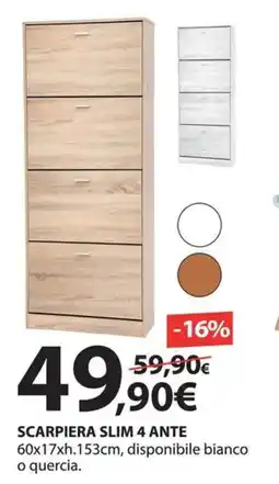 Kreo Brico e Casa Scarpiera slim 4 ante offerta