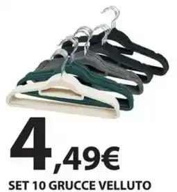 Kreo Brico e Casa Set 10 grucce velluto offerta