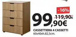 Kreo Brico e Casa Cassettiera 4 cassetti offerta