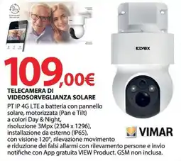 Kreo Brico e Casa Vimar telecamera di videosorveglianza solare offerta