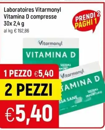 Famila Laboratories Vitarmonyl Vitamina D compresse 30x2,4g offerta