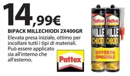 Kreo Brico e Casa Pattex bipack millechiodi offerta