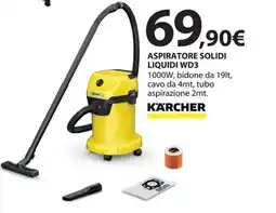 Kreo Brico e Casa Karcher aspiratore solidi liquidi WD3 offerta