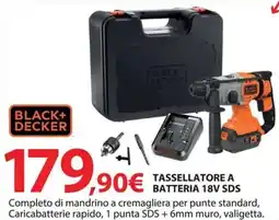Kreo Brico e Casa Black+ decker tassellatore a batteria 18V SDS offerta