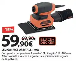Kreo Brico e Casa Black+ decker levigatrice orbitale 170W offerta