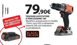 Kreo Brico e Casa Black+ decker trapano avvitatore a percussione 18V offerta