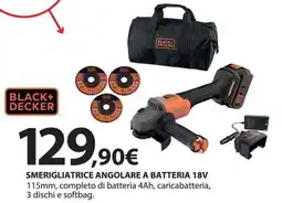 Kreo Brico e Casa Black+ decker smerigliatrice angolare a batteria 18V offerta