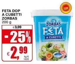 Il Gigante Feta dop a cubetti ZORBAS offerta