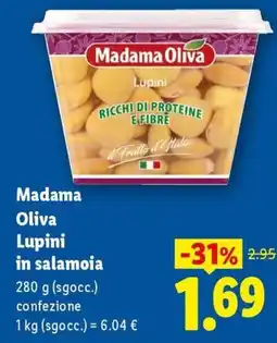 Lidl Madama Oliva Lupini in salamoia offerta