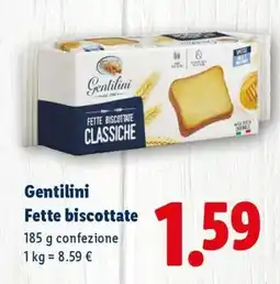 Lidl Gentilini Fette biscottate offerta