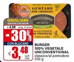 Il Gigante Burger 100% vegetale UNCONVENTIONAL offerta