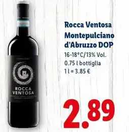 Lidl Rocca Ventosa Montepulciano d'Abruzzo DOP offerta