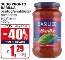 Il Gigante Sugo pronto BARILLA offerta