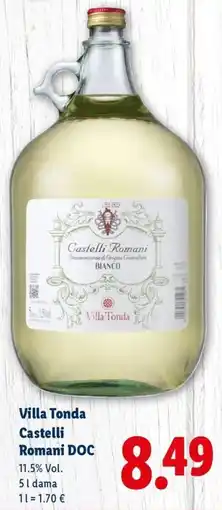 Lidl Villa Tonda Castelli Romani DOC offerta