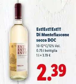 Lidl Est!Est!!Est!!! Di Montefiascone secco DOC offerta