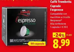 Lidl Caffè Trombetta Capsule l'espresso offerta