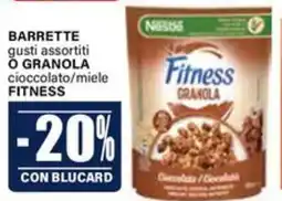 Il Gigante BARRETTE Ŏ GRANOLA cioccolato/miele FITNESS offerta