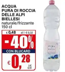 Il Gigante Acqua pura di roccia delle alpi biellesi offerta