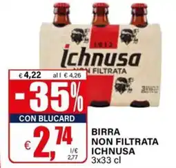 Il Gigante Birra non filtrata ICHNUSA offerta