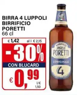 Il Gigante Birra 4 luppoli birrificio PORETTI offerta