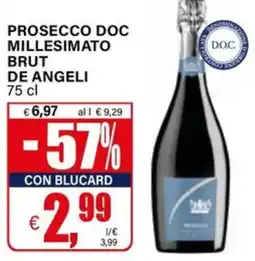 Il Gigante Prosecco doc millesimato brut DE ANGELI offerta