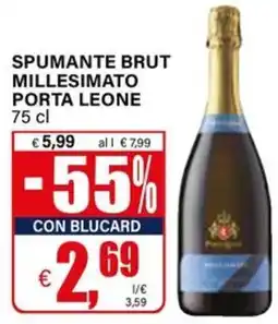 Il Gigante Spumante brut millesimato PORTA LEONE offerta