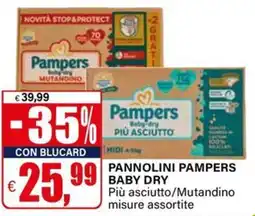 Il Gigante Pannolini pampers baby dry offerta