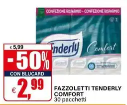 Il Gigante Fazzoletti tenderly comfort 30 pacchetti offerta