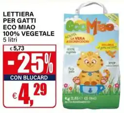 Il Gigante Lettiera per gatti eco miao 100% vegetale offerta