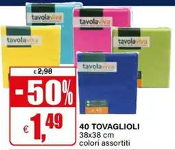 Il Gigante 40 tovaglioli 38x38 cm offerta