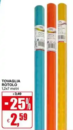 Il Gigante Tovaglia rotolo 1,2x7 metri offerta