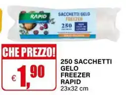 Il Gigante 250 sacchetti gelo freezer RAPID 23x32 cm offerta