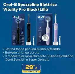 Euronics Oral-B Spazzolino Elettrico Vitality Pro Black/Lilla offerta