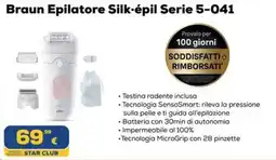 Euronics Braun Epilatore Silk-épil Serie 5-041 offerta