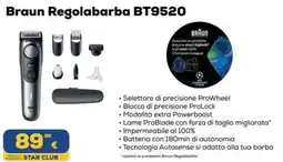Euronics Braun Regolabarba BT9520 offerta