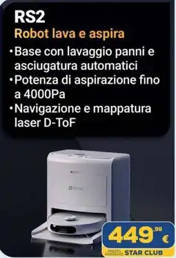Euronics RS2 Robot lava e aspira offerta