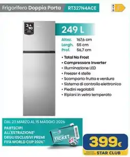 Euronics Hisense Frigorifero Doppia Porta RT327N4ACE offerta