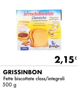 Iper Tosano GRISSINBON Fette biscottate class/integrali offerta