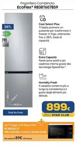 Euronics SAMSUNG Frigorifero Combinato EcoFlex RB38T607BS9 offerta