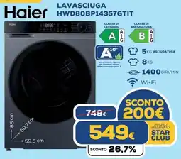 Euronics Haier LAVASCIUGA HWD80BP14357GTIT offerta