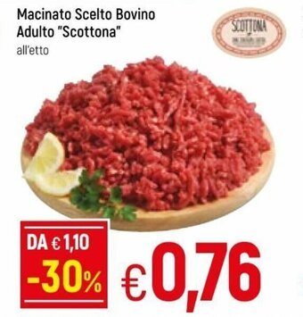 Famila Macinato Scelto Bovino Adulto Scottona offerta